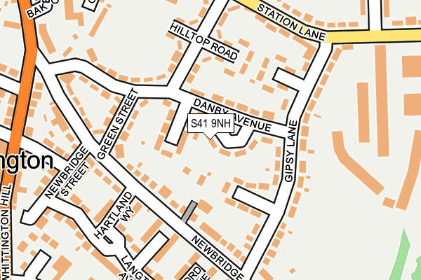 S41 9NH map - OS OpenMap – Local (Ordnance Survey)