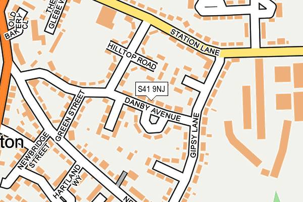 S41 9NJ map - OS OpenMap – Local (Ordnance Survey)