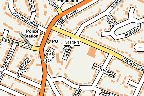S41 9NN map - OS OpenMap – Local (Ordnance Survey)