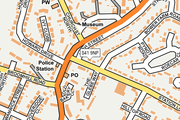 S41 9NP map - OS OpenMap – Local (Ordnance Survey)