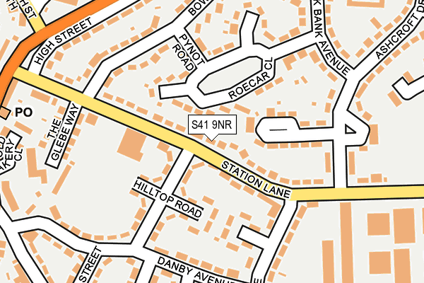 S41 9NR map - OS OpenMap – Local (Ordnance Survey)