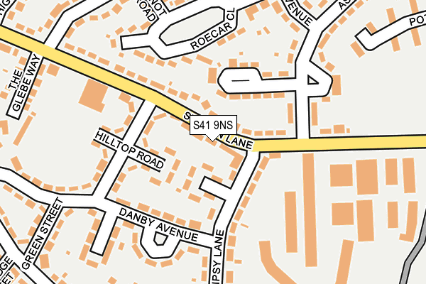 S41 9NS map - OS OpenMap – Local (Ordnance Survey)