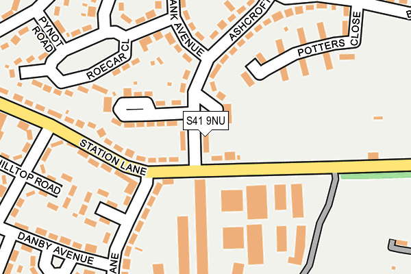 S41 9NU map - OS OpenMap – Local (Ordnance Survey)