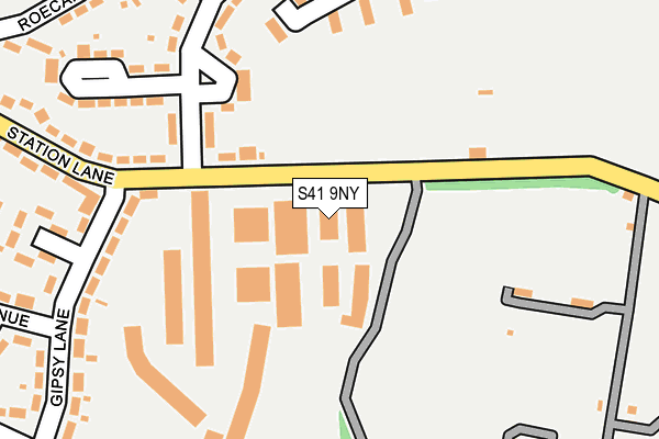S41 9NY map - OS OpenMap – Local (Ordnance Survey)