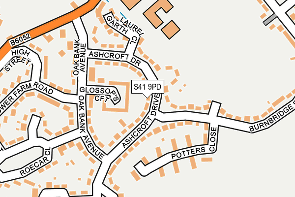 S41 9PD map - OS OpenMap – Local (Ordnance Survey)