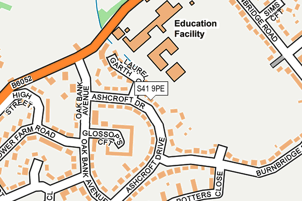 S41 9PE map - OS OpenMap – Local (Ordnance Survey)