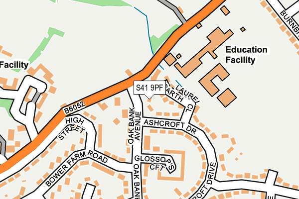 S41 9PF map - OS OpenMap – Local (Ordnance Survey)