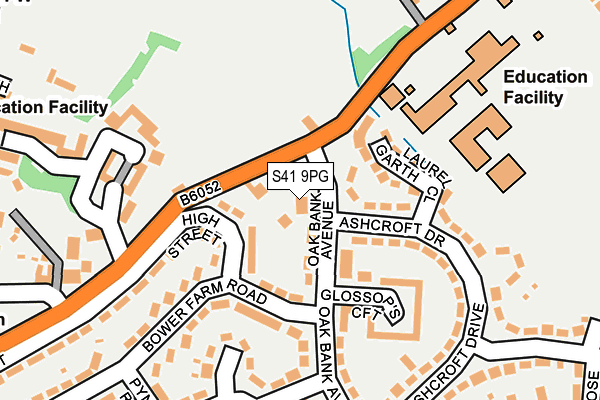S41 9PG map - OS OpenMap – Local (Ordnance Survey)