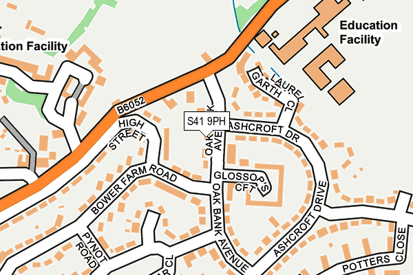 S41 9PH map - OS OpenMap – Local (Ordnance Survey)