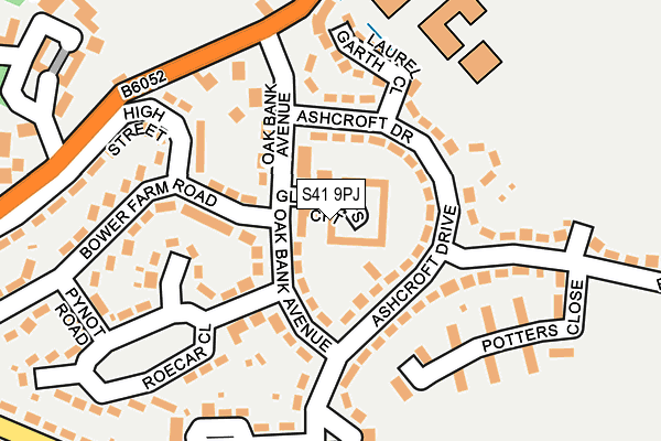 S41 9PJ map - OS OpenMap – Local (Ordnance Survey)