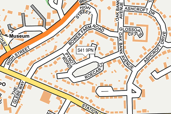 S41 9PN map - OS OpenMap – Local (Ordnance Survey)