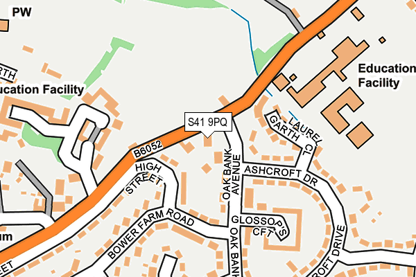 S41 9PQ map - OS OpenMap – Local (Ordnance Survey)