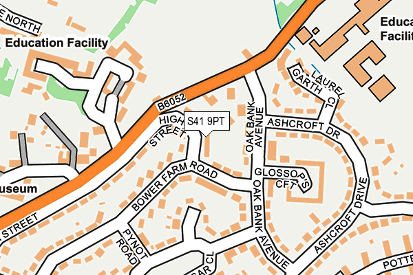 S41 9PT map - OS OpenMap – Local (Ordnance Survey)