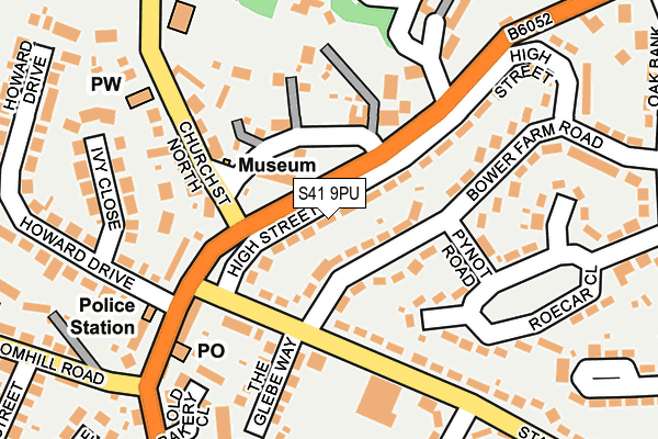 S41 9PU map - OS OpenMap – Local (Ordnance Survey)