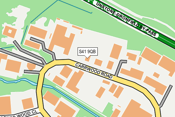 S41 9QB map - OS OpenMap – Local (Ordnance Survey)