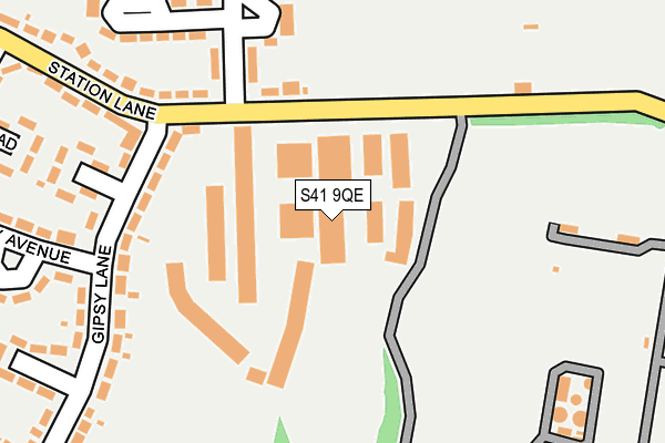 S41 9QE map - OS OpenMap – Local (Ordnance Survey)