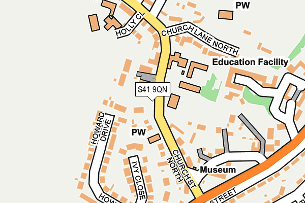 S41 9QN map - OS OpenMap – Local (Ordnance Survey)