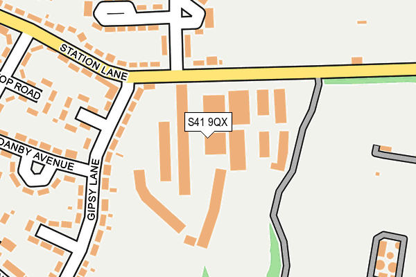 S41 9QX map - OS OpenMap – Local (Ordnance Survey)