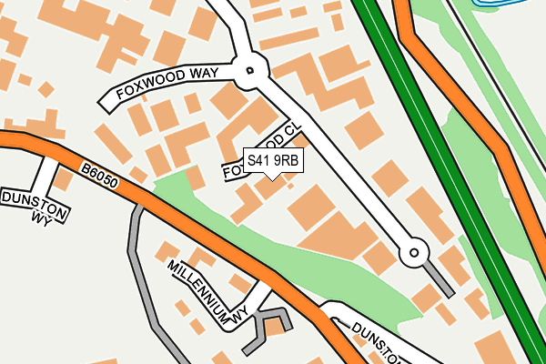 S41 9RB map - OS OpenMap – Local (Ordnance Survey)
