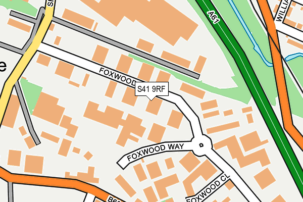 S41 9RF map - OS OpenMap – Local (Ordnance Survey)