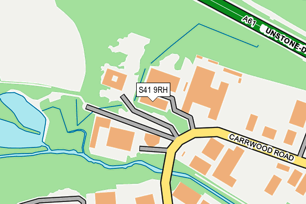 S41 9RH map - OS OpenMap – Local (Ordnance Survey)