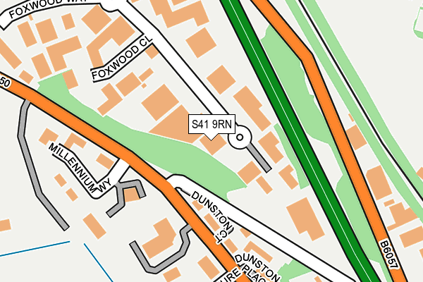 S41 9RN map - OS OpenMap – Local (Ordnance Survey)
