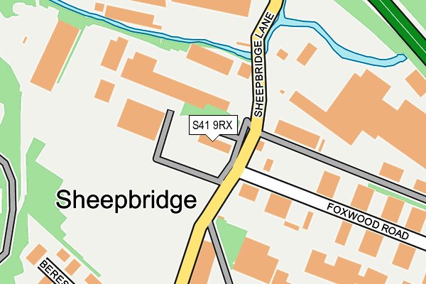 S41 9RX map - OS OpenMap – Local (Ordnance Survey)