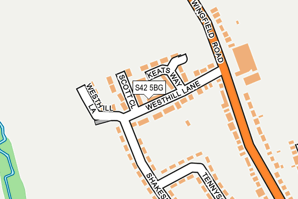 S42 5BG map - OS OpenMap – Local (Ordnance Survey)