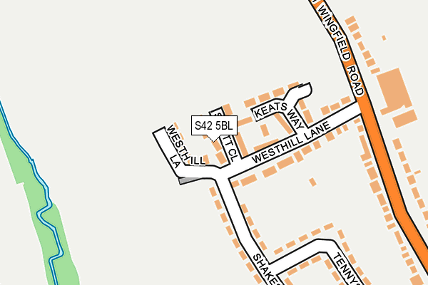 S42 5BL map - OS OpenMap – Local (Ordnance Survey)