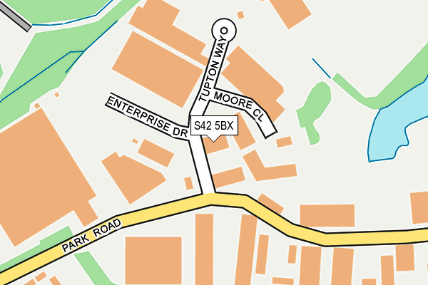 S42 5BX map - OS OpenMap – Local (Ordnance Survey)