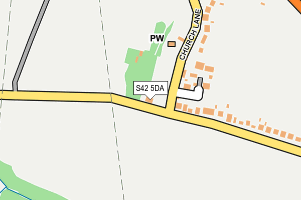 S42 5DA map - OS OpenMap – Local (Ordnance Survey)