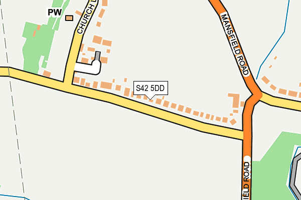 S42 5DD map - OS OpenMap – Local (Ordnance Survey)