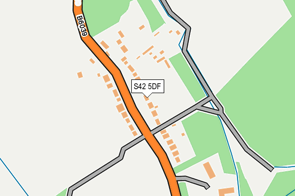 S42 5DF map - OS OpenMap – Local (Ordnance Survey)