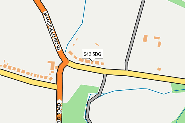 S42 5DG map - OS OpenMap – Local (Ordnance Survey)