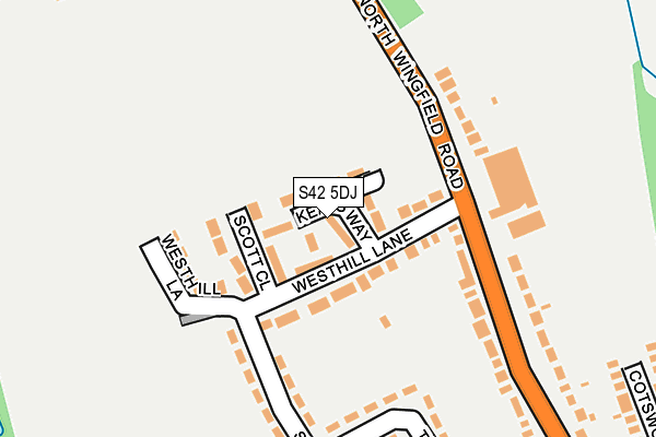 S42 5DJ map - OS OpenMap – Local (Ordnance Survey)