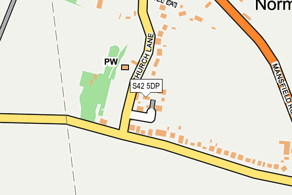S42 5DP map - OS OpenMap – Local (Ordnance Survey)