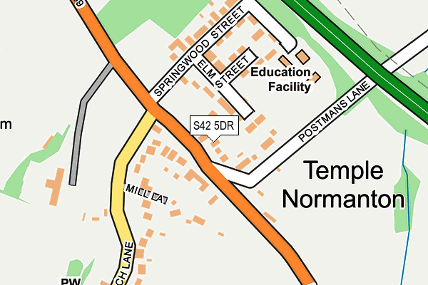 S42 5DR map - OS OpenMap – Local (Ordnance Survey)
