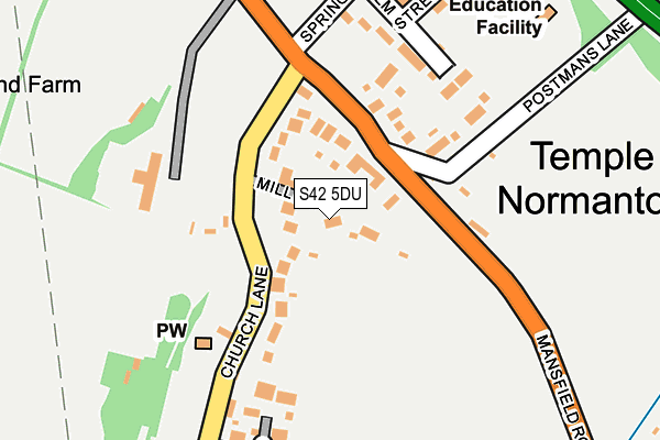 S42 5DU map - OS OpenMap – Local (Ordnance Survey)