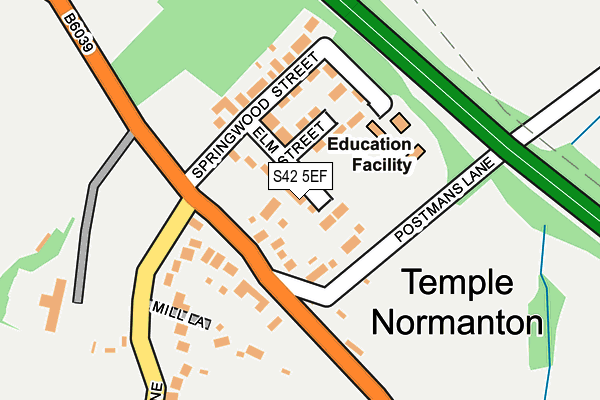 S42 5EF map - OS OpenMap – Local (Ordnance Survey)