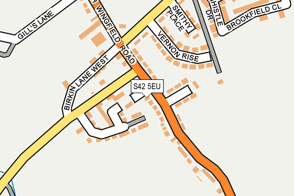 S42 5EU map - OS OpenMap – Local (Ordnance Survey)