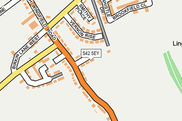 S42 5EY map - OS OpenMap – Local (Ordnance Survey)