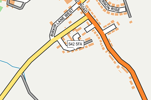 S42 5FA map - OS OpenMap – Local (Ordnance Survey)