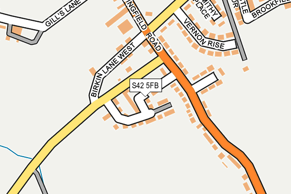 S42 5FB map - OS OpenMap – Local (Ordnance Survey)