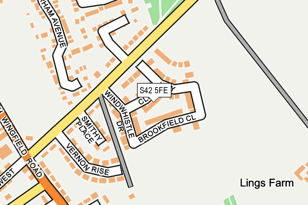 S42 5FE map - OS OpenMap – Local (Ordnance Survey)
