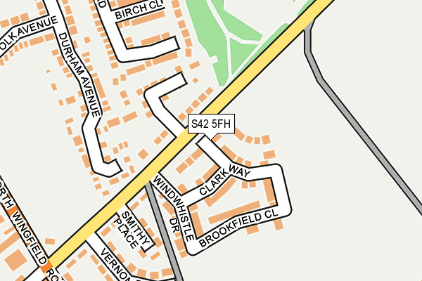 S42 5FH map - OS OpenMap – Local (Ordnance Survey)
