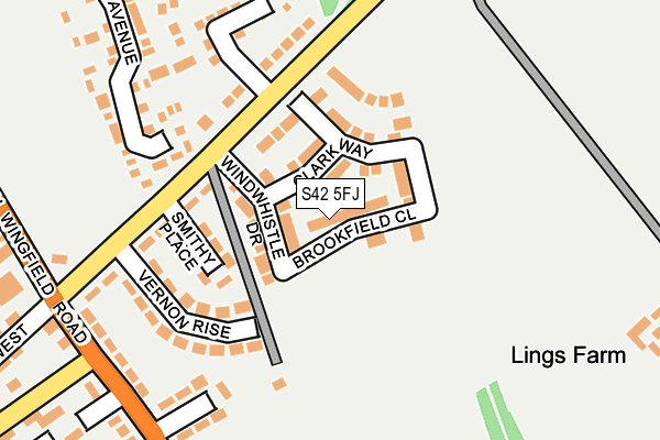 S42 5FJ map - OS OpenMap – Local (Ordnance Survey)