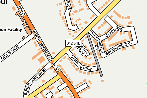 S42 5HB map - OS OpenMap – Local (Ordnance Survey)