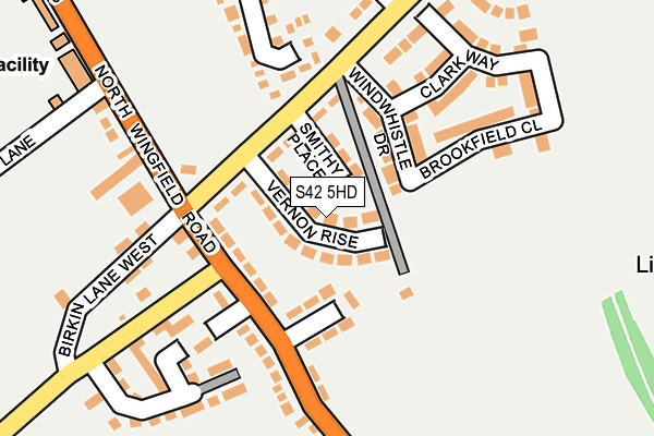 S42 5HD map - OS OpenMap – Local (Ordnance Survey)