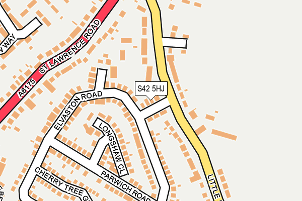 S42 5HJ map - OS OpenMap – Local (Ordnance Survey)