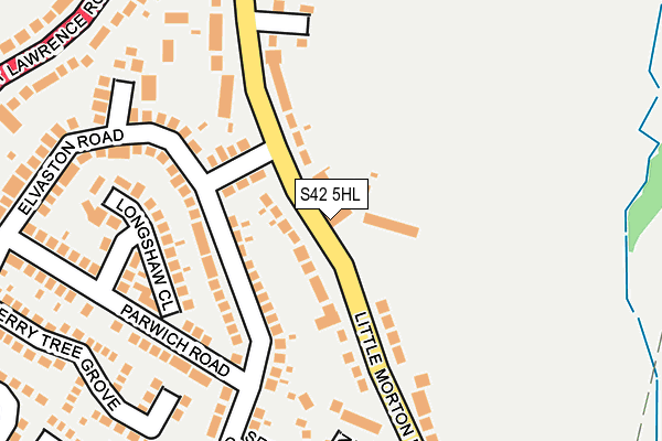 S42 5HL map - OS OpenMap – Local (Ordnance Survey)